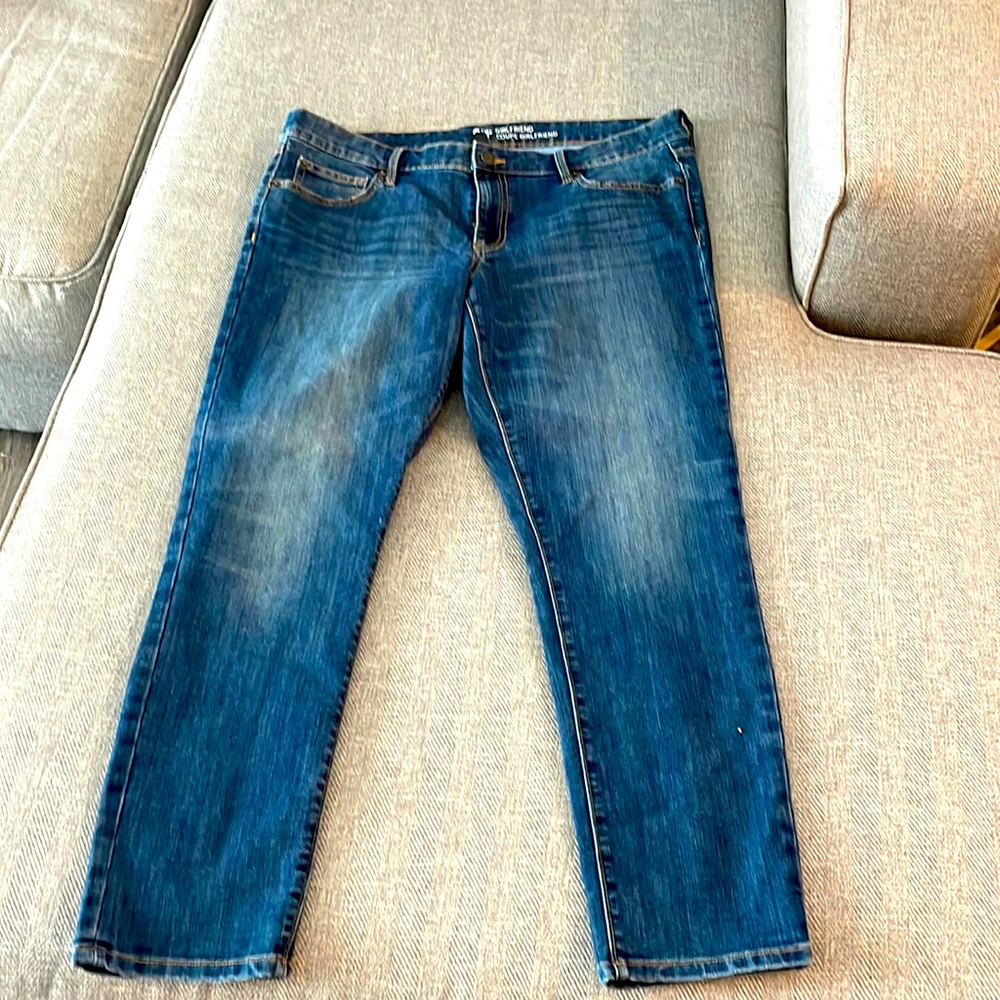 Gap womens jeans. Dark wash. Size 14/32. Some stretch. Girlfriend style
